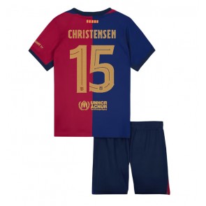 Barcelona Andreas Christensen #15 Domaci Dres za Dječji 2024-25 Kratak Rukavima (+ kratke hlače)